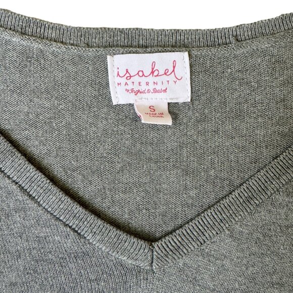 Isabel Maternity V-neck Essential Long Sleeve Lightweight Pullover Sweater Small - Picture 2 of 3